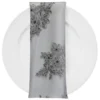 Venetian Lace (w/ Poly Lining) Table Napkin in Silver