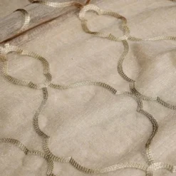 Vertigo Sheer Table Linen in Champagne