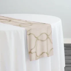Vertigo Sheer Table Runner in Champagne