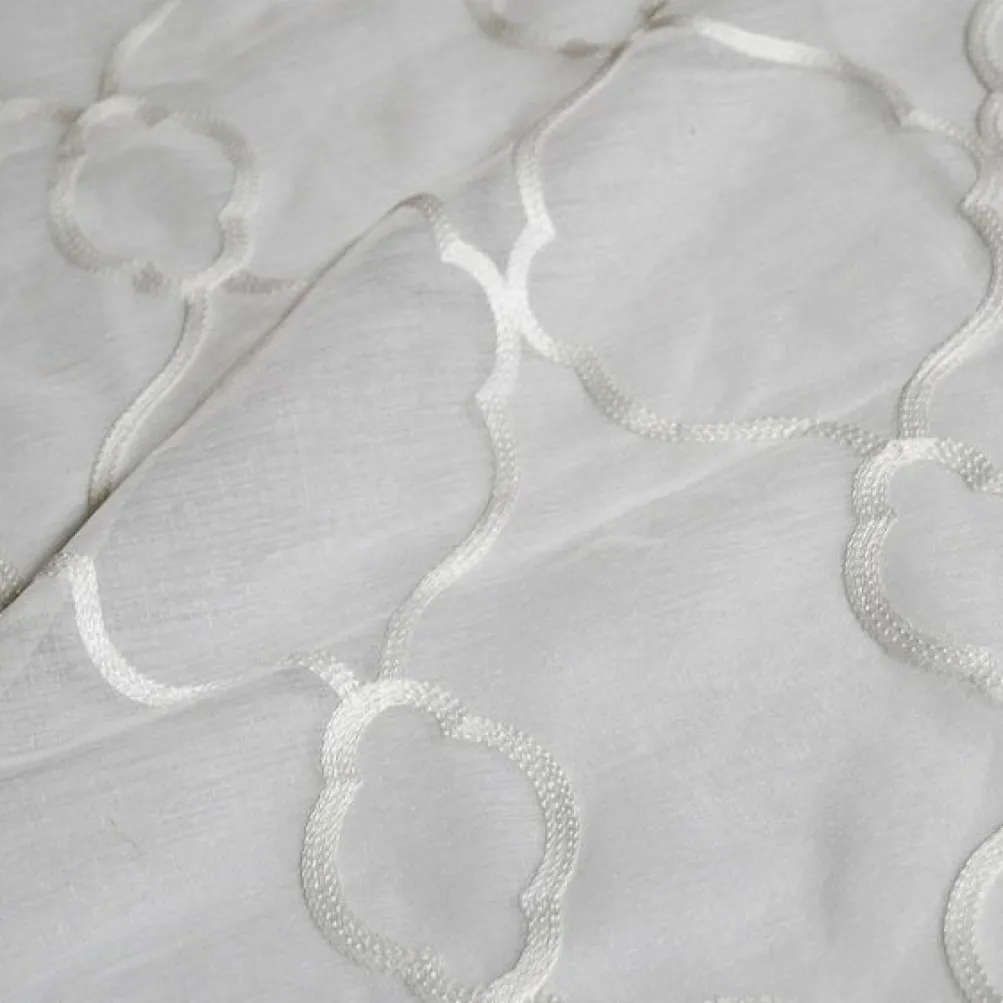 Vertigo Sheer Table Runner in White