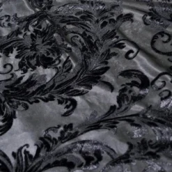 Victorian Jacquard Sheer Table Runner in Black