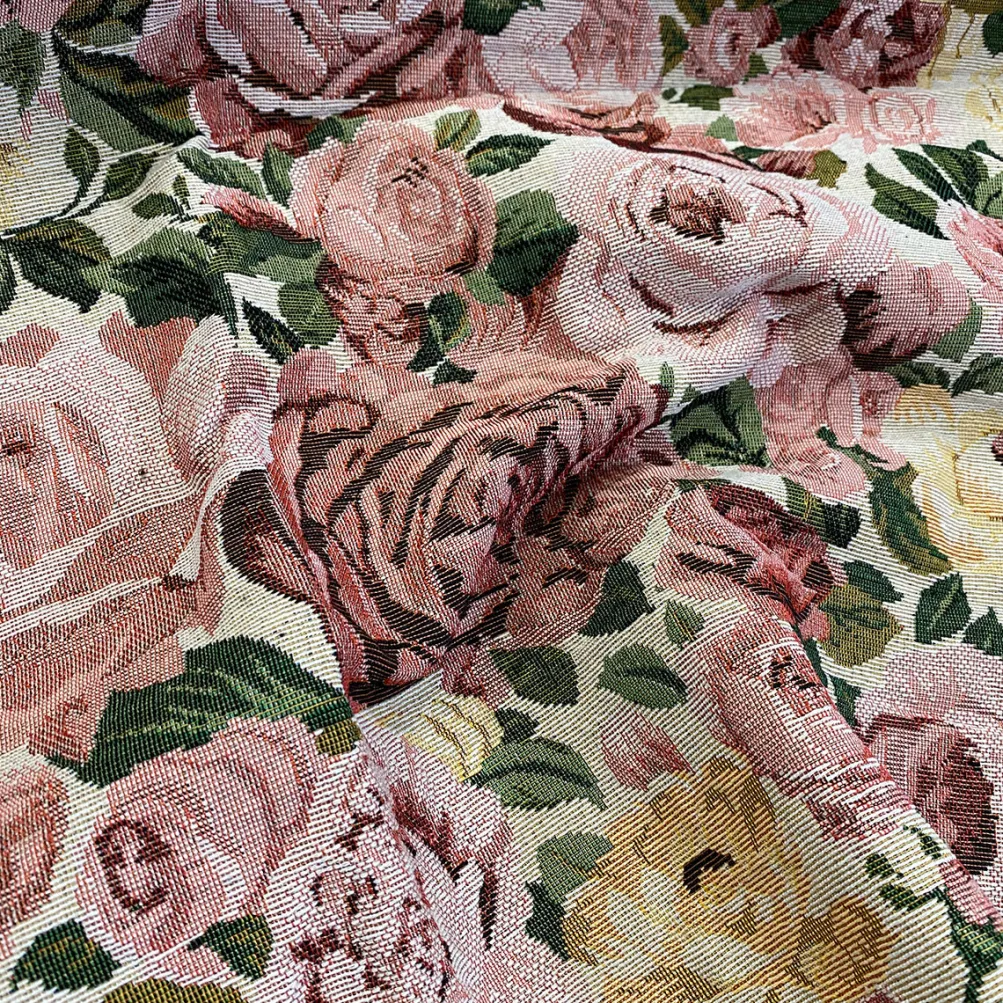 Vintage Canvas Rose Table Linen
