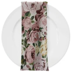 Vintage Canvas Rose Table Napkin