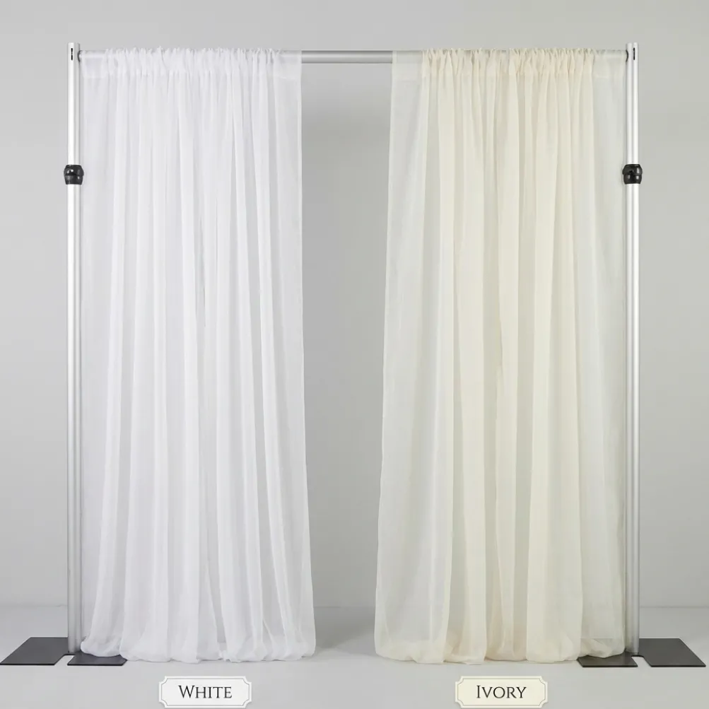Voile Drapery Panel in White