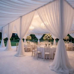 Voile Drapery Panel in White
