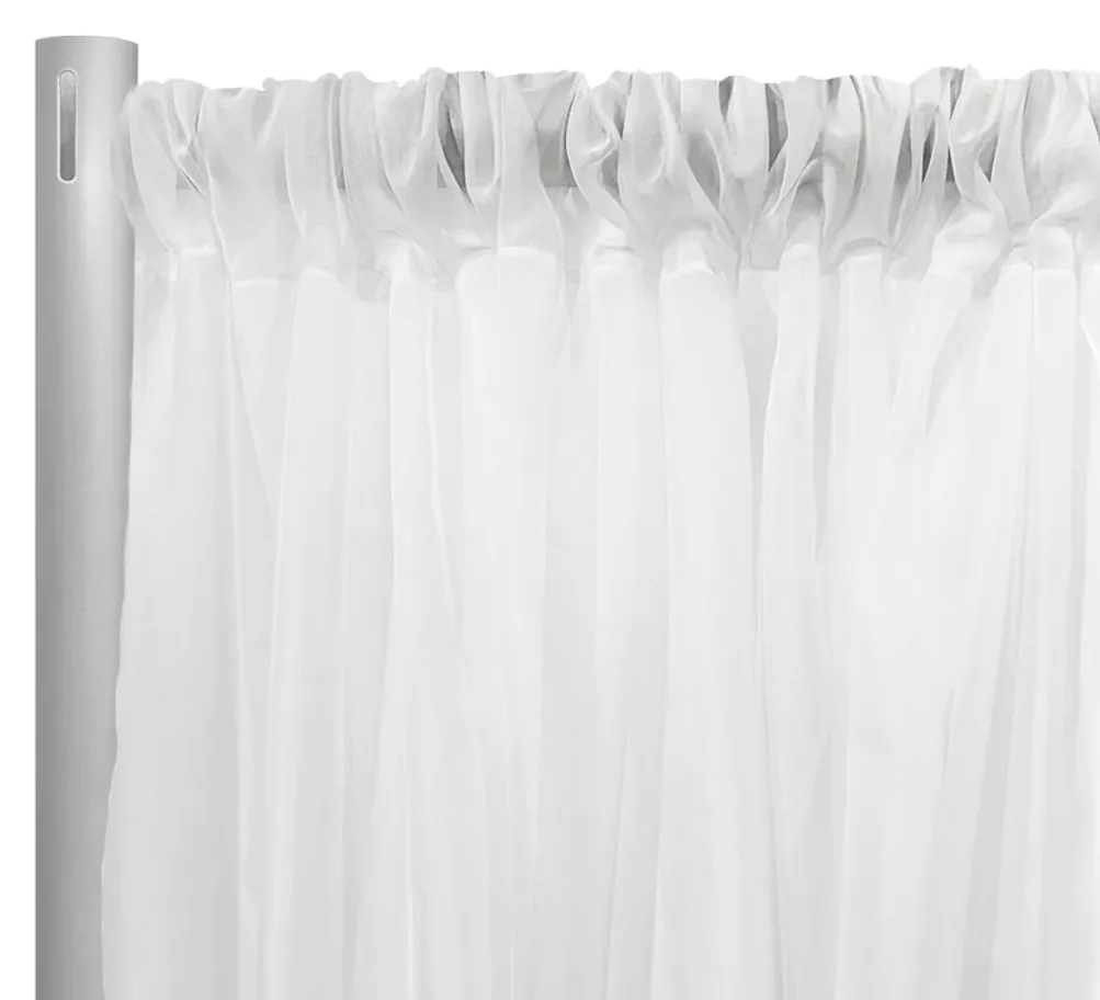 Voile Drapery Panel in White