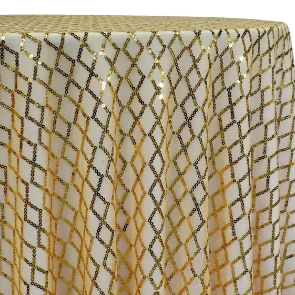 Vortex Sequins Table Linen in Gold