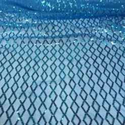 Vortex Sequins Table Runner in Turquoise
