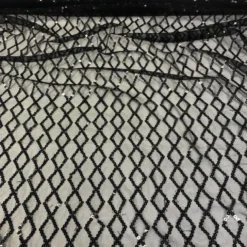 Vortex Sequins Table Runner in Black