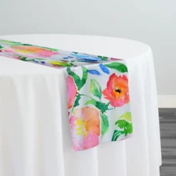 Watercolor Bouquet (Poly Print) Table Runner