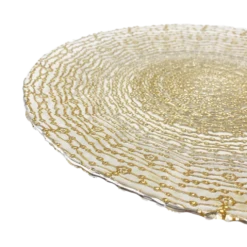 Webbed - Glass Charger Plate in Gold (Item # 0291)