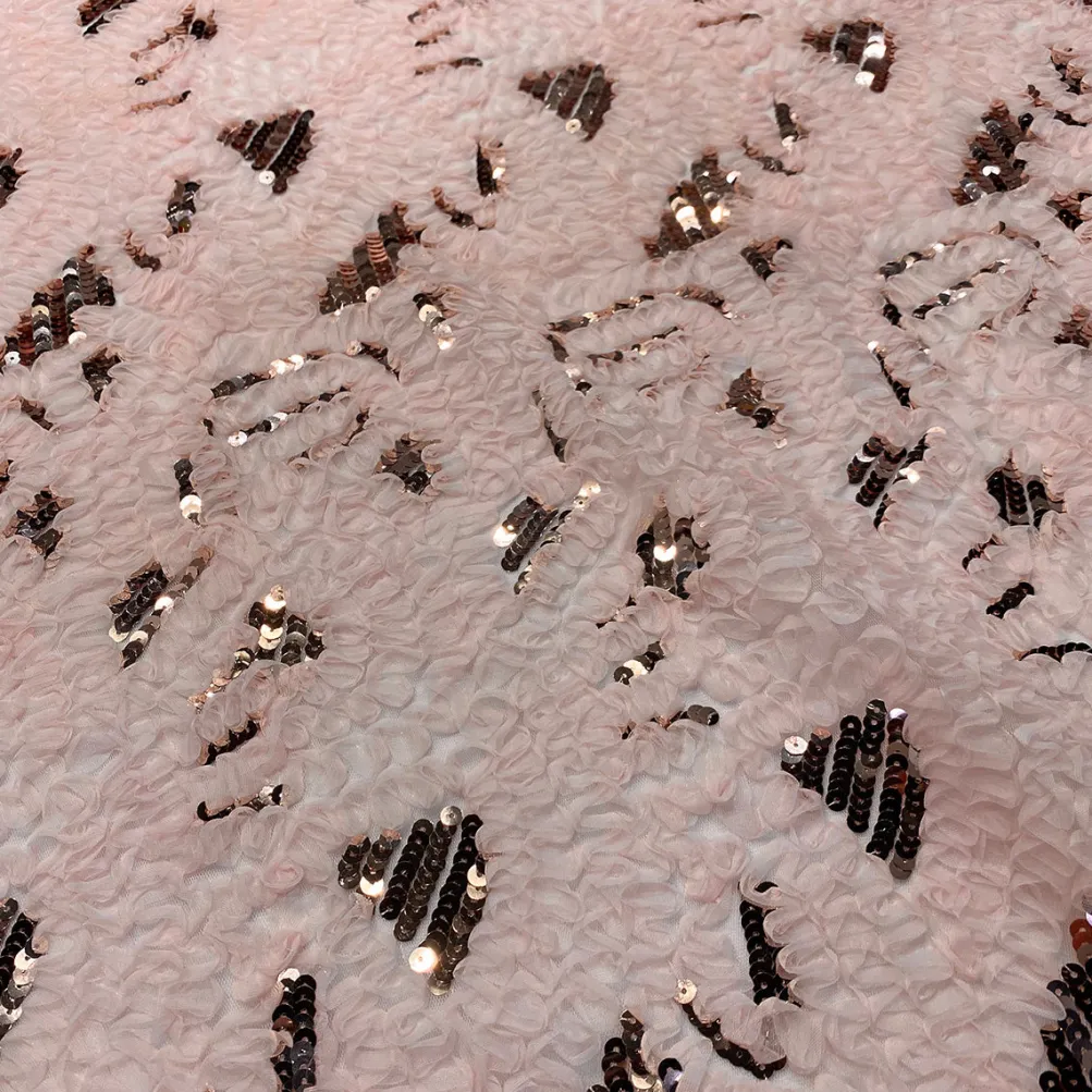 Zenya Sequins Table Linen in Blush