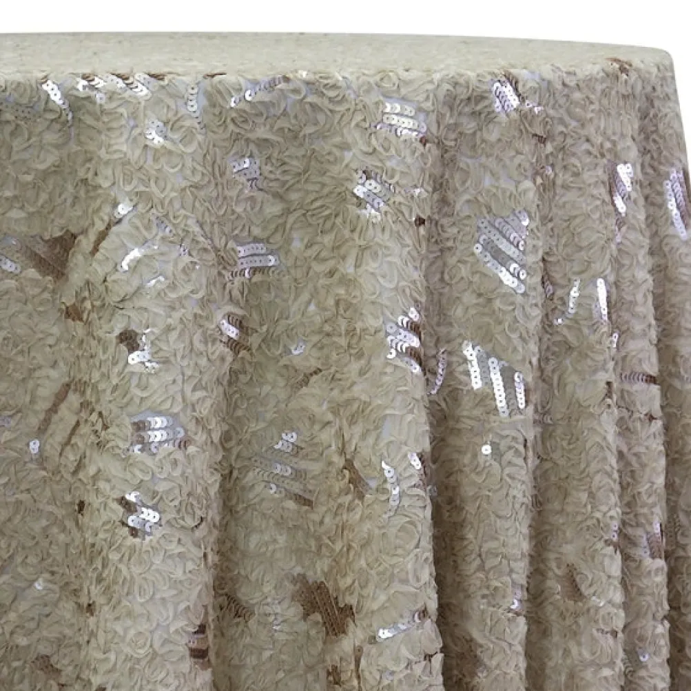 Zenya Sequins Table Linen in Champagne