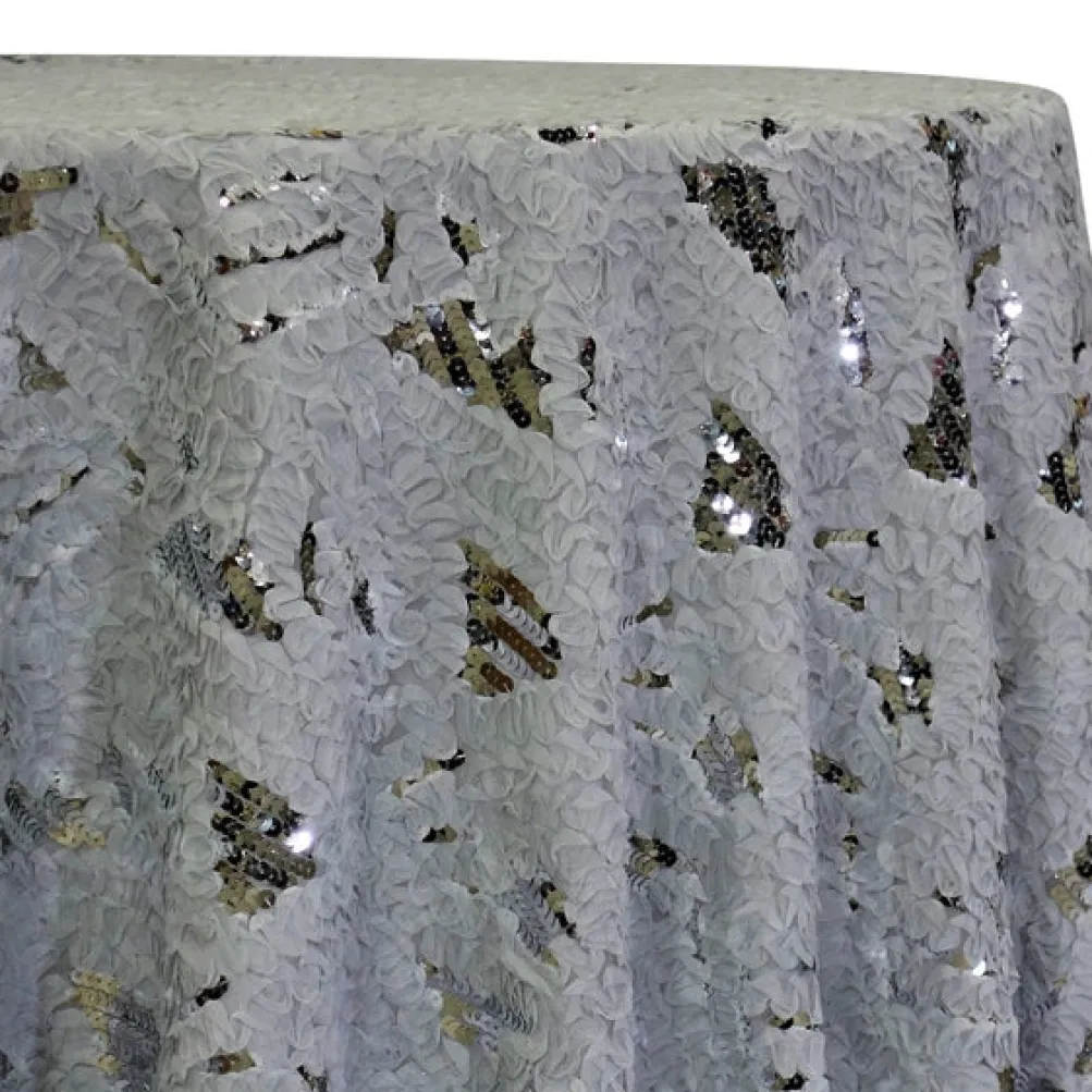 Zenya Sequins Table Linen in Silver