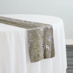 Zenya Sequins Table Runner in Champagne