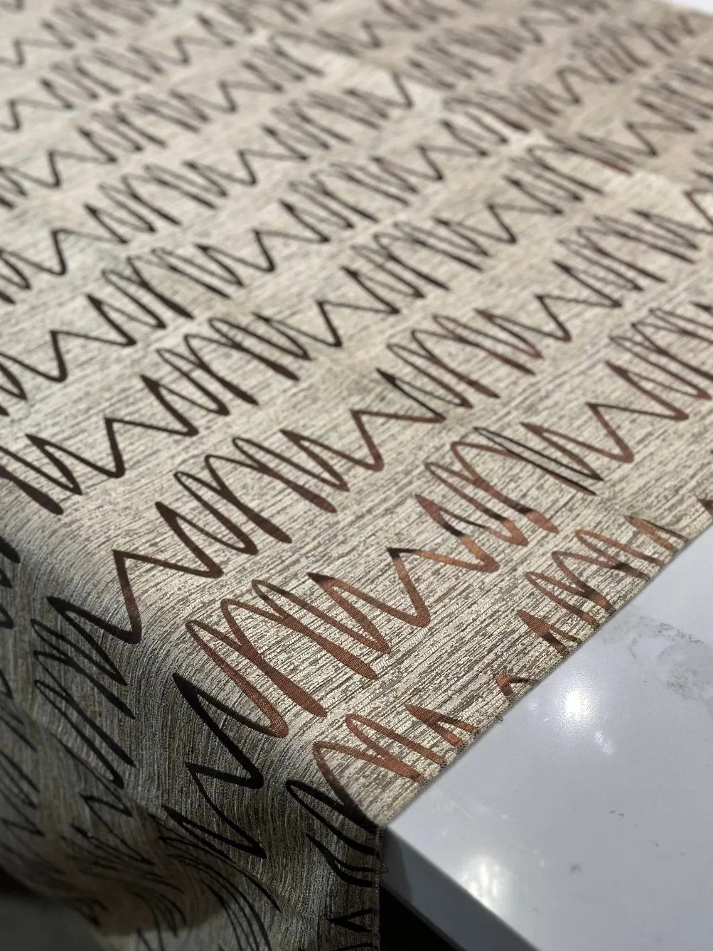 Zion Jacquard Table Linen in Copper