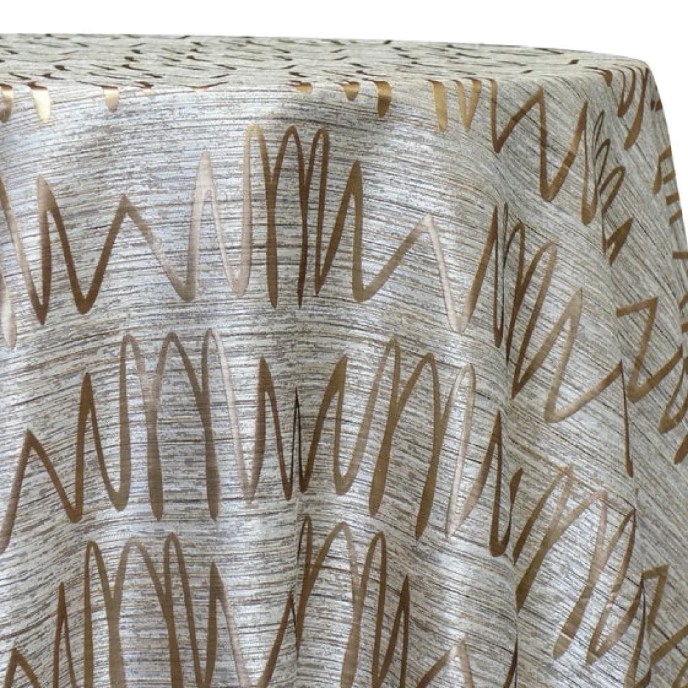 Zion Jacquard Table Linen in Gold