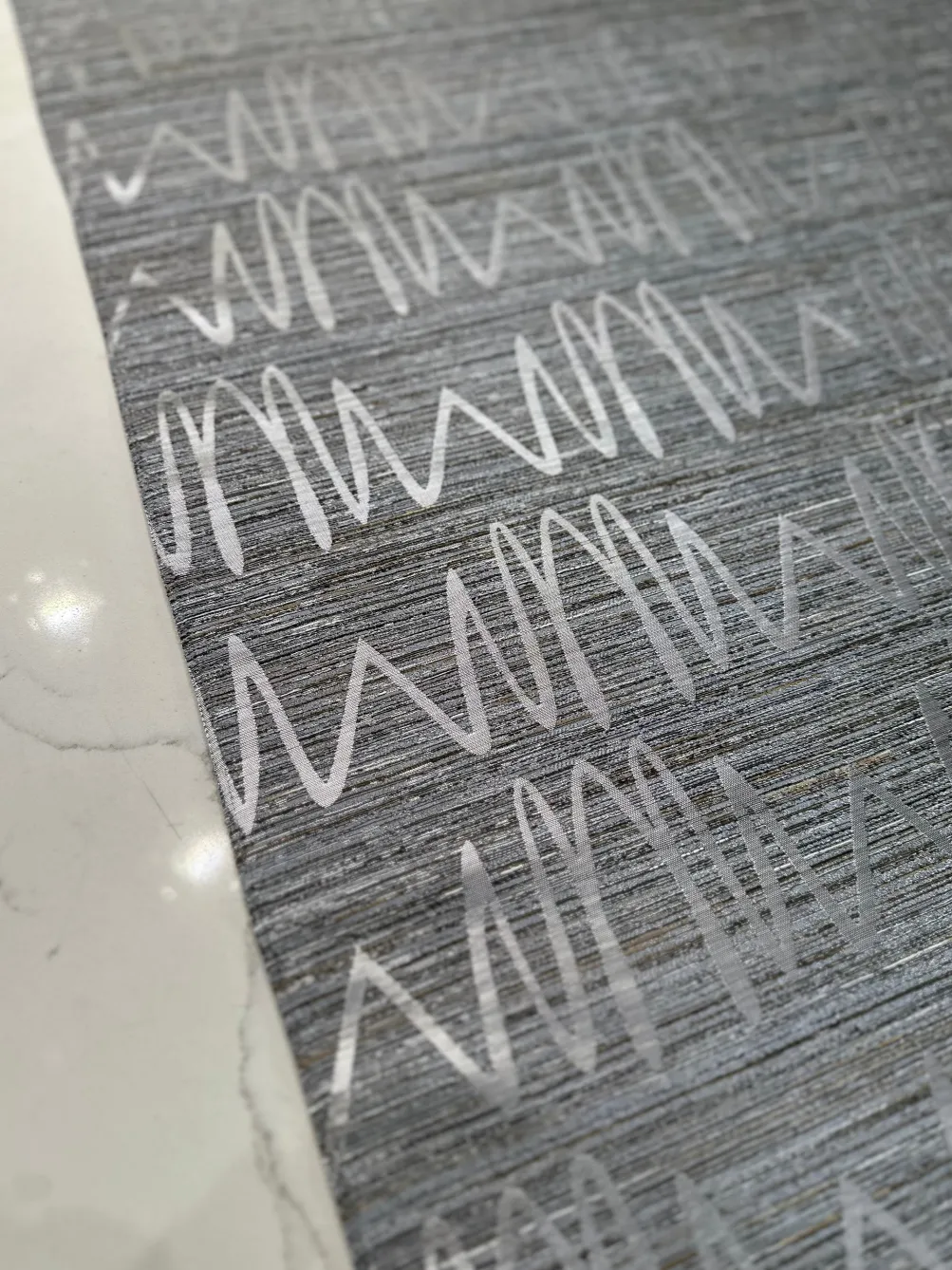 Zion Jacquard Table Linen in Silver