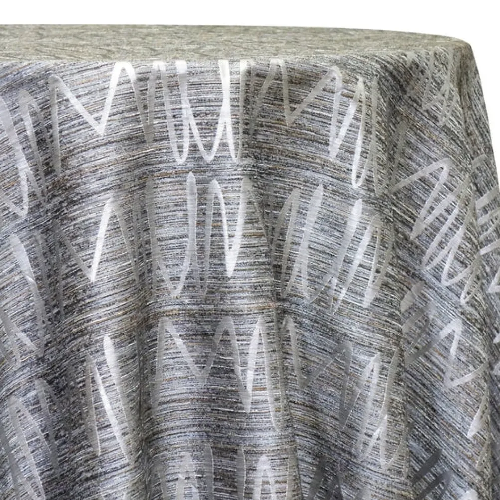 Zion Jacquard Table Linen in Silver