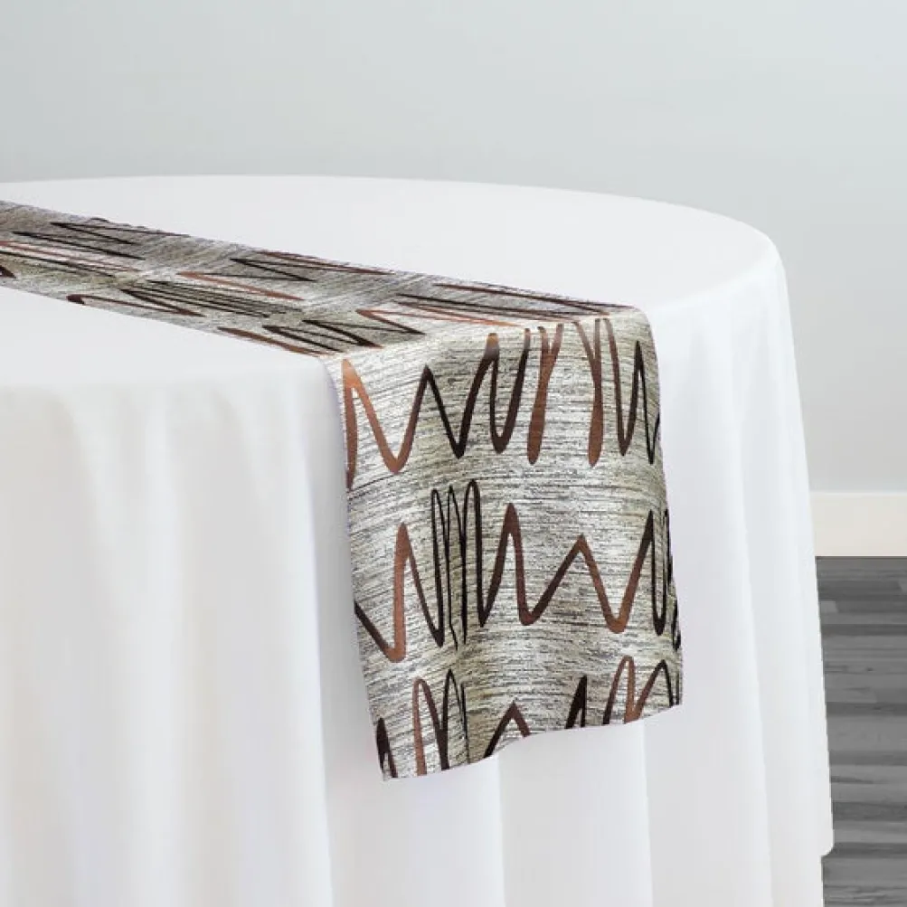 Zion Jacquard Table Runner in Copper
